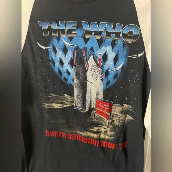 Vintage | The Who | 1982 North American Tour Baseball 3/4 Length Sleeve | Size M - Picture 3 of 5